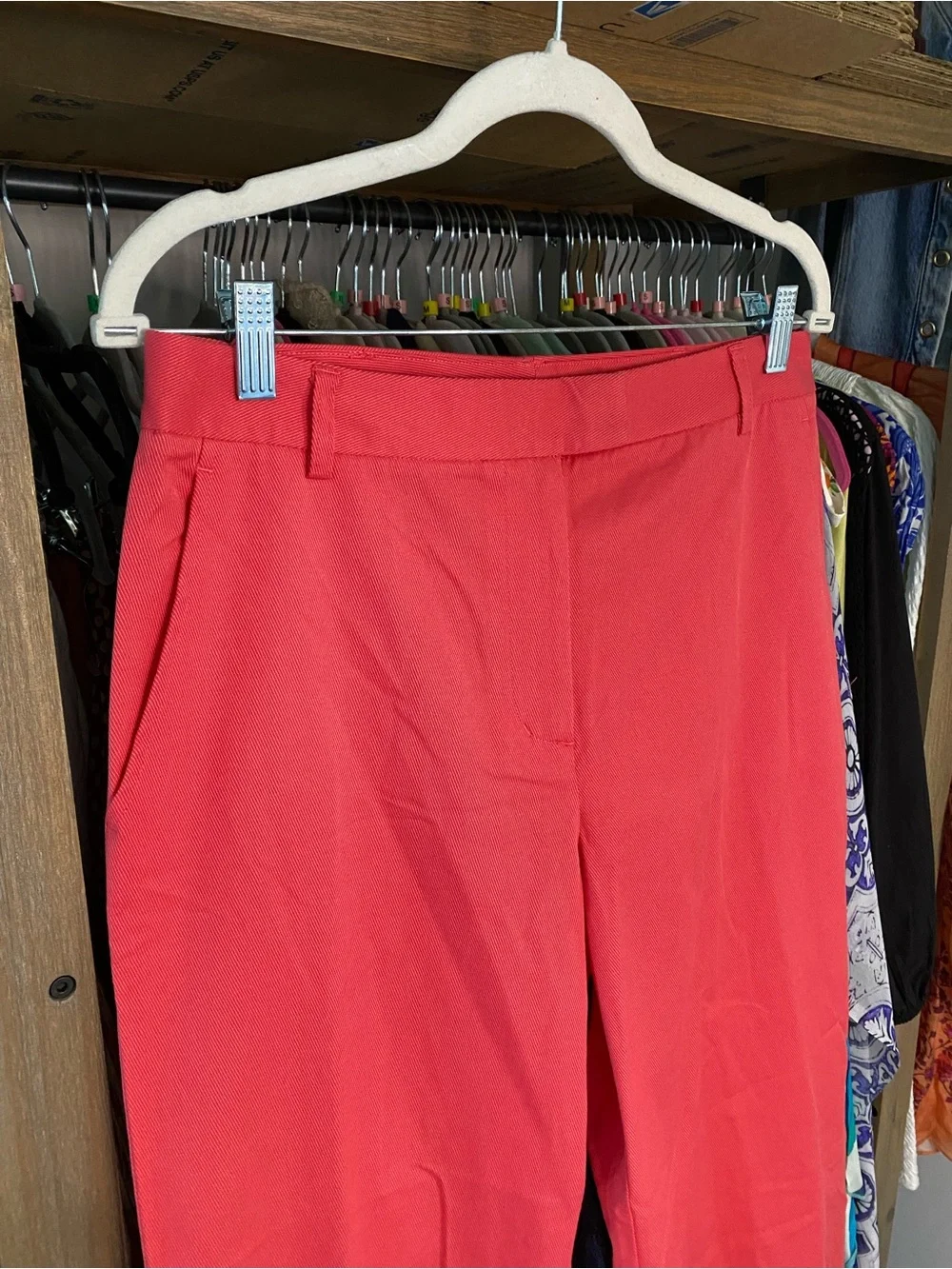 J.McLaughlin Brock Women’s Wide-Leg Pants in Vibrant Coral! 🦞